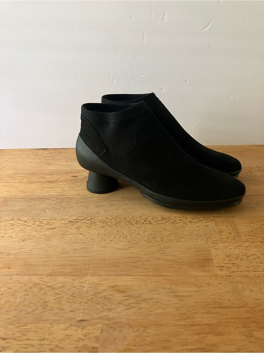 Camper Black Suede Ankle Booties